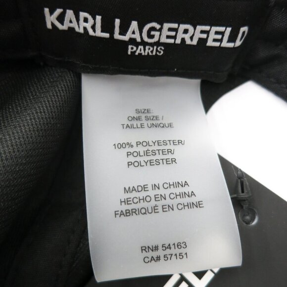 NWT Karl Lagerfeld Paris Women/Men Cate Pins Baseball Cap in Black - Picture 6 of 16